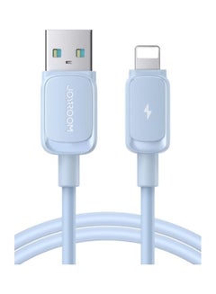Buy Multi Color Series 2.4A USB To Lightning Fast Charging Data Cable For iPhone Blue in UAE