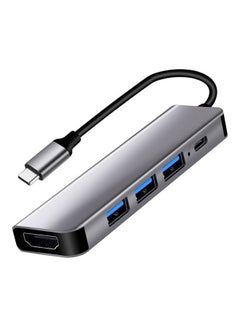 Buy 6 IN 1 USB-C HUB docking station Grey in UAE