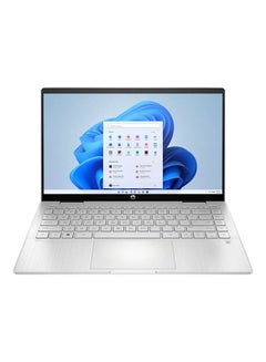 Buy Pavilion 14-ek0033dx x360 Touchscreen Laptop With 14-Inch Display, Core i5-1235U Processor/8GB RAM/512GB SSD/Intel Iris Xe Graphics/Windows 11 Home English Silver in UAE