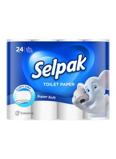 Buy Super Soft Toilet Paper 140 Sheets x 3Ply, Pack of 24 Rolls in UAE