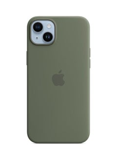 اشتري iPhone 14 Plus Silicone Case with MagSafe - Olive في الامارات