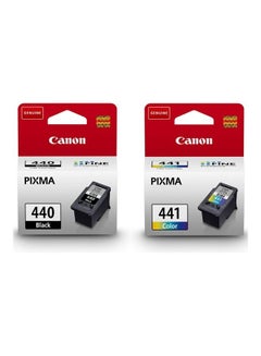 Buy Set Pack of 2 Pixma PG-440 / CL-441 Ink Cartridge Set Black & (Tri Color) in Saudi Arabia