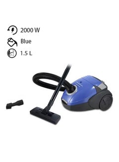 Buy Portable Corded Canister Bagged Vacuum Cleaner With High Suction Power 1.5 L 2000 W SVC-9031 Blue in Saudi Arabia