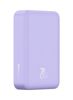 اشتري 20000.0 mAh 20000mAh MagSafe Magnetic Mini Wireless Fast Charge Powerbank 20W Portable Charger For iPhone 14, 13, 12 Series, iPad And Many More - Purple في الامارات