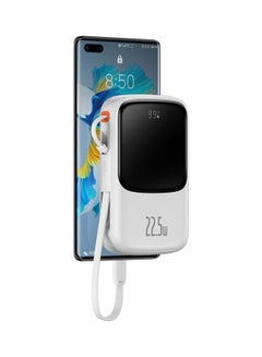اشتري 10000.0 mAh 10000mAh Portable Charger 22.5W Fast Charging Power Bank PD3.0 QC4.0 High Speed Built In Type C Cable With Digital Display For  Huawei, Samsung, Xiaomi, IOS Devices And Many More - White في الامارات