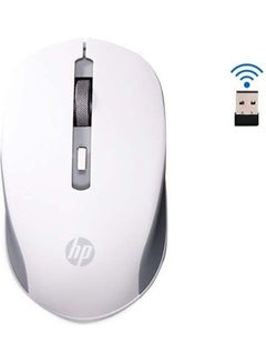Buy S1000 Plus Silent Optical 2.4Ghz Wireless Mouse 1600DPI Mute Mouse Laptop PC Office WHITE in UAE