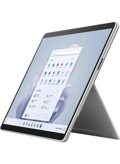 Buy Surface Pro 9 QIM-00007 Convertible 2-In-1 Laptop With 13 Inch Display, Core i7 1255u Processor/16GB RAM/256GB SSD/Intel Iris XE Graphics/Windows 11 Pro English/Arabic Platinum in UAE