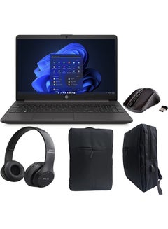 Buy 250 G9 Notebook PC|15.6 inch FHD Display, Core i5-1235U 12th Gen processor|8GB RAM|512GB PCIe NVMe SSD|Intel Iris Xe Graphics|Windows 10|Laptop Bag+W/L Mouse+BT Headset English Black in UAE