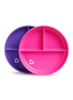 Buy 2 Piece Suction Plates-Pink/Purple in UAE
