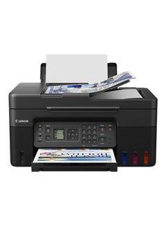 Buy Refillable Megatank Inkjet Printer With 4 High Yield Ink Bottles Gi-41 Print Scan Copy Fax With Adf Wifi And Cloud Black in Saudi Arabia