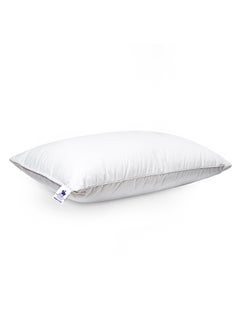 Buy Comfortable Strip Hotel Pillow Cotton White 75x50centimeter in Saudi Arabia