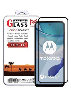 Buy Moto G53 Screen Protector Tempered Glass Full Glue Back Black Side in UAE