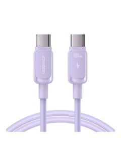 Buy 100W Power Delivery Pd Fast Charge Cable Usb C To Usb C Compatible For Ipad Mini 6 Macbook Pro 2021 14 16 Inch Macbook Air Ipad Pro 12.9 Inch Samsung S23 Plus Huawei P40 Etc Purple in UAE