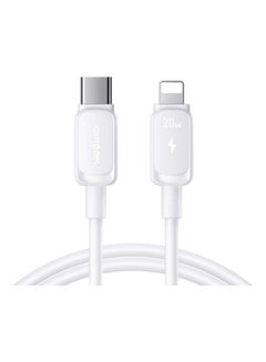 اشتري Charger Type C Lightning Fast Charging Power Delivery PD 20W Cable For iPhone 14 iPad And 14 Pro 14 Plus 14 Pro Max 8 To 14 All Series White في مصر