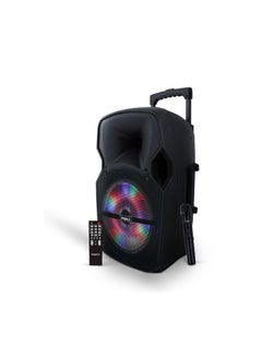 Buy ST-80A Portable Wireless Speaker and Sound System with Trolley with Mic & Remote Control Black in Saudi Arabia
