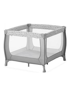 Buy Sleep N Play SQ Playpen / Travel Cot for Babies and Children from Birth to 15 kg Square 90 x cm Compact Foldable Includes Carry Bag Nordic Grey in Saudi Arabia