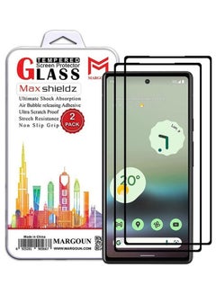 Buy 2 Pack Google Pixel 7a Tempered Glass Screen Protector Full Glue Back Clear in UAE