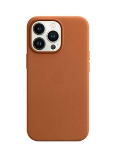 Buy iPhone 14 Pro Max Case And Cover Leather Case With Magsafe Brown in UAE