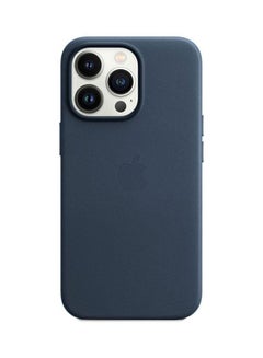 Buy iPhone 14 Pro Max Case And Cover Leather Case With Magsafe Midnight Blue in UAE