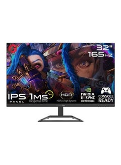 Buy 32 Inch Qhd 165Hz 1Ms 2560X1440 2K Flat Ips Gaming Monitor With G-Sync And Freesync Hdmi 2.1 Console Compatible, Gop32Qhd165 Black in UAE