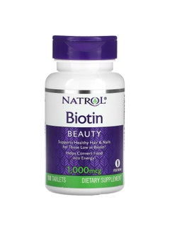 Buy Biotin 1000 mcg Dietary Supplement - 100 Tablets in UAE