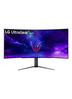 اشتري 45GR95QE 45-Inch UltraGear OLED Curved Gaming Monitor WQHD with 240Hz,0.03ms,HDR10,DCI-P3 98.5% With DisplayPort,HDMI,USB Black في الامارات