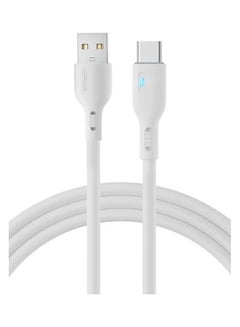 Buy Usb To Type C Cable Fast Charging Compatible With Samsung Galaxy S21 Note 20 M12 M52 A13 A23 A53 MacBook Pro Huawei PS5 White in UAE