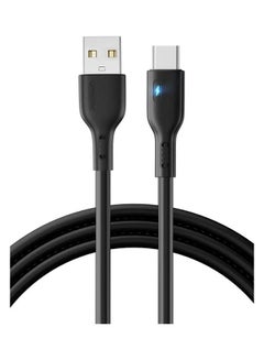 اشتري Usb To Type C Cable Fast Charging Compatible With Samsung Galaxy S21 Note 20 M12 M52 A13 A23 A53 MacBook Pro Huawei PS5 Black في الامارات