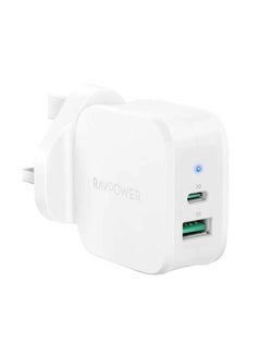 Buy RP-PC148 20W PD 2-Port Wall Charger white in Saudi Arabia