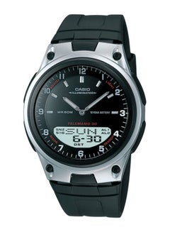 اشتري ساعة يد شبابية بعقارب ورقمية طراز AW-80-1AVDF - 40 مم - أسود للرجال في السعودية