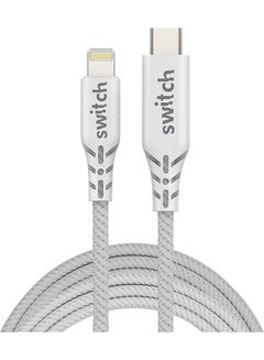 Buy Lightning Data Sync And Charging Cable White in Saudi Arabia