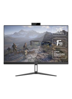 Buy Gaming Monitor 24 inch, Full HD Resolution (1920x 1080) , AMD FreeSync, 1MS response time, 75hz Refresh rate Pop up Cam 3.0 MP with Mic, VA Panel, Frameless Monitor Black in Saudi Arabia