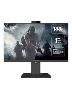 Buy 24-Inch Frameless Gaming Monitor, FHD 1080P, 1ms , 144Hz, AMD Freesync, Pop up Cam 3.0 MP, Game Colour, Swivel, Tilt, Pivot, Hight Adjustable , Flicker Free Black in Saudi Arabia