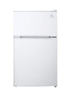 اشتري 125 Liters Mini Refrigerator Double Door With Frost Free System, Separate Chiller, Adjustable Leg,Child Lock EVRFM-100LW White في الامارات