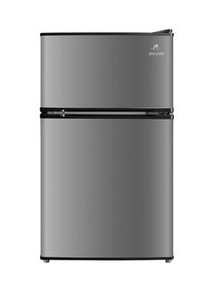 اشتري 125 Liters Mini Refrigerator Double Door With Frost Free System, Separate Chiller, Adjustable Leg, Child Lock EVRFM-100LS Silver في الامارات