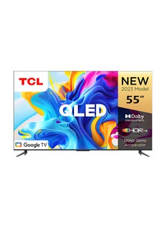 Buy 55 Inch, QLED,120HZ DLG, (2023), Built in receiver, Google TV - 55C645 Black in UAE