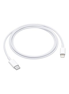 Buy Charger Cord Lightning Cable 1m Fast Charging High Speed Data Sync Type C To Lightning White in UAE
