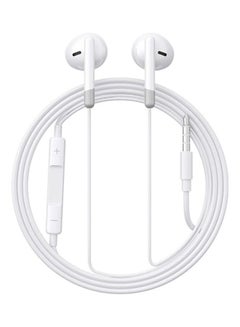 Buy Wired Series Half In-Ear Wired Earphones With Microphone White in Egypt