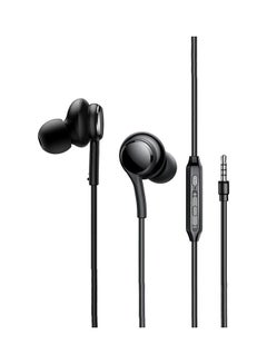 اشتري Wired Series In-Ear Wired Earbuds With Microphone Black في مصر