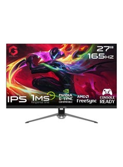 Buy 27 Inch Fhd 165Hz 1Ms Flat Ips Gaming Monitor Hdmi 2.1 Console Compatible Black in UAE