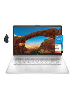 Buy 17-cn0023dx Laptop With 17.3-Inch Display, Core i5-1135G7/32GB RAM/1TB SSD/Intel Iris Xe Graphics/Windows 10 +Oydisen Cloth English/Arabic Silver in UAE