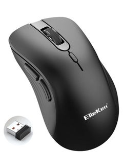 Buy Wireless Mouse 2.4G 6 Button Design With Usb Receiver 3200 Dpi Mice For Pc Laptop Desktop Black in UAE