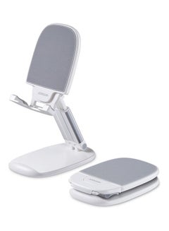 Buy Desktop Phone Stand Adjustable Foldable Phone Holder White in Saudi Arabia