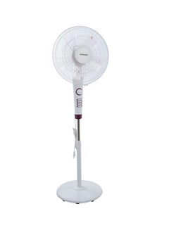 Buy 16 Inch Stand Fan With 3 Speeds | Low Noise Motor With Oscillation Function | Height Adjustable Design With 5 Transparent Blades SF-8026S White in UAE