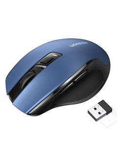 Buy Wireless Mouse Ergonomic Mice 2.4G USB Noiseless Mouse Portable Mouse for Laptop Tablet Mouse 5 DPI Adjustable Ultrafast Scrolling Compatible with PC HP, Lenovo, MacBook, ASUS Dell - Blue in Saudi Arabia