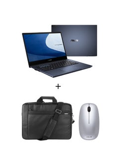 Buy Expertbook B1400CEPE-EK5193 Laptop With 14-Inch Display, Core i7-1165G7 Processor/16GB RAM/512GB SSD/DOS(Without Windows)/Intel Iris XE Graphics With Backlit Keyboard, Military-Grade + Free Bag & Wireless Mouse Star Black in UAE