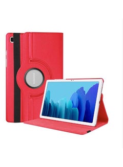 Buy 360 Degree Rotating Smart Protective Stand Cover With Auto Sleep/Wake For Apple iPad 10.2 inch 2019 Tablet Red in UAE