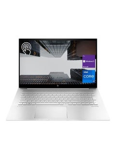 اشتري HP Envy 17t-ch100 Laptop With 17.3-Inch Full HD Touch Display, Core i7-1195G7 Processor/16GB RAM/512GB SSD/Intel Iris Xe Graphics/Windows 11 Home English/Arabic Silver في الامارات
