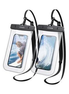 Buy Waterproof Phone Case, IPX8 Certified 30M Waterproof Phone Pouch Waterproof Cell Phone Case Fit for Big Phones up to 7.2'' Compatible with iPhone 12/13/14 Pro Max S22 S23 Ultra (2 Pack) Clear in UAE