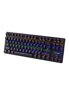 Buy Mechanical Gaming Keyboard Multi Mode Connectivity Wired Wireless Connect Upto 5 Devices BT3.0 5.0 2.4Ghz And Wired Adjustable Backlight Rechargeable Metal Cover Black in UAE